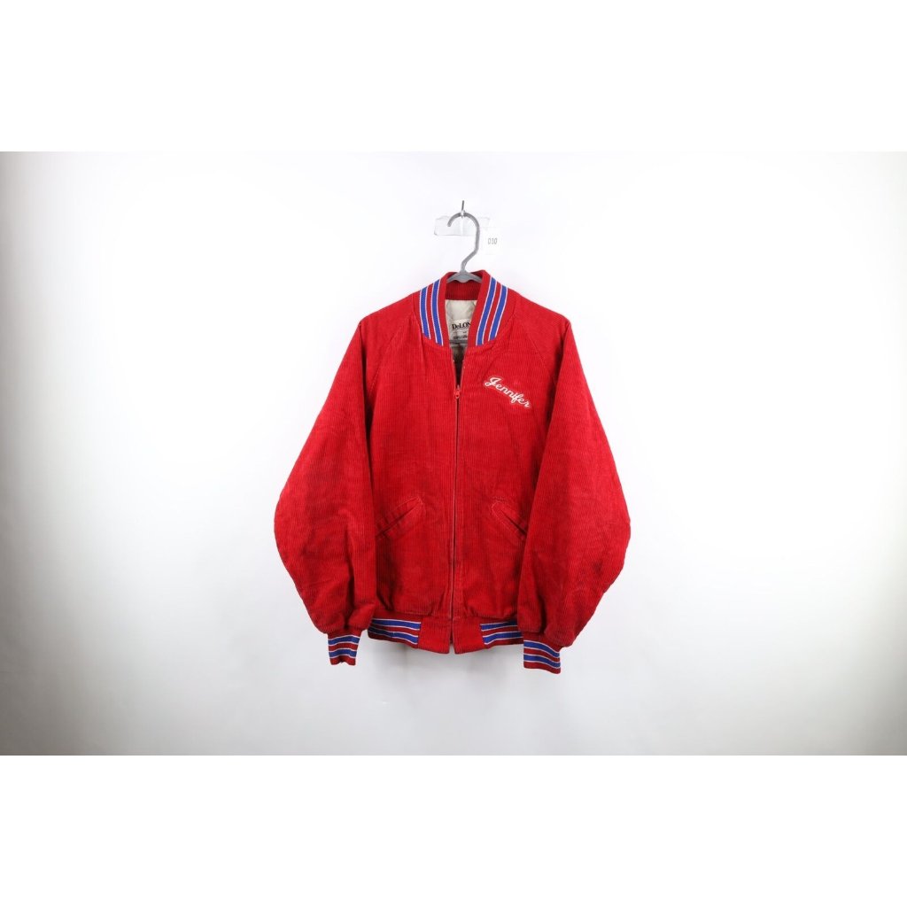 Vtg 80s Womens L Faded Mcdonalds All American Cheerleader Corduroy Jacket Usa